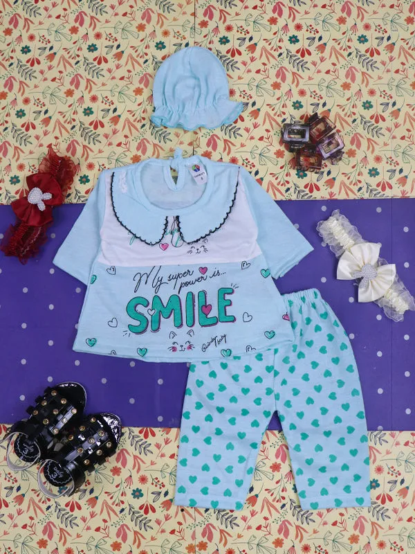 0Mth - 3Mth Smile Ferozi Baby Suit For Newborn NBS80