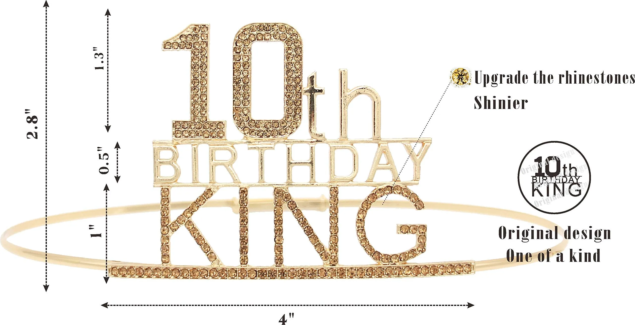 10th Birthday King Crown and Sash for Boy,Its My 10th Birthday King Crown Boy,10th