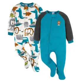 2-Pack Baby & Toddler Boys Lion Fleece Pajamas