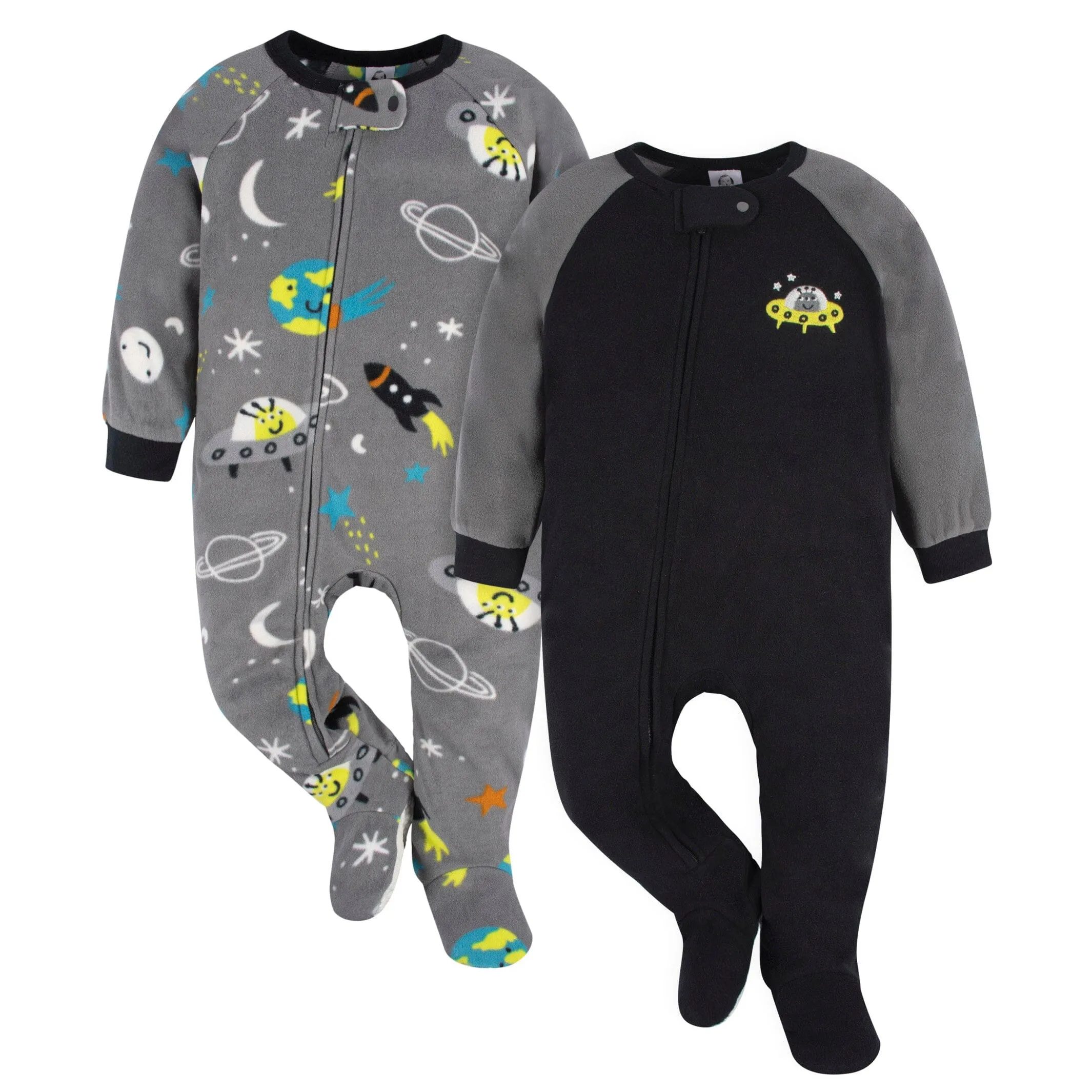 2-Pack Baby & Toddler Boys Space Fleece Pajamas