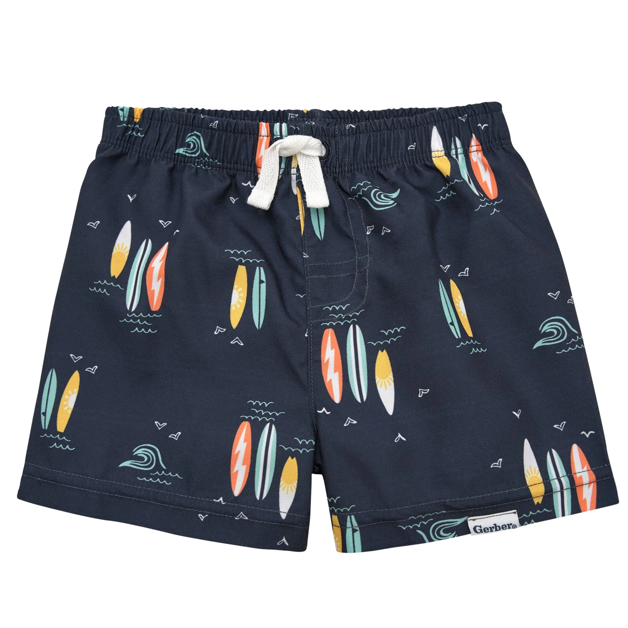 2-Pack Baby & Toddler Boys UPF 50  Surfboard Swim Trunks