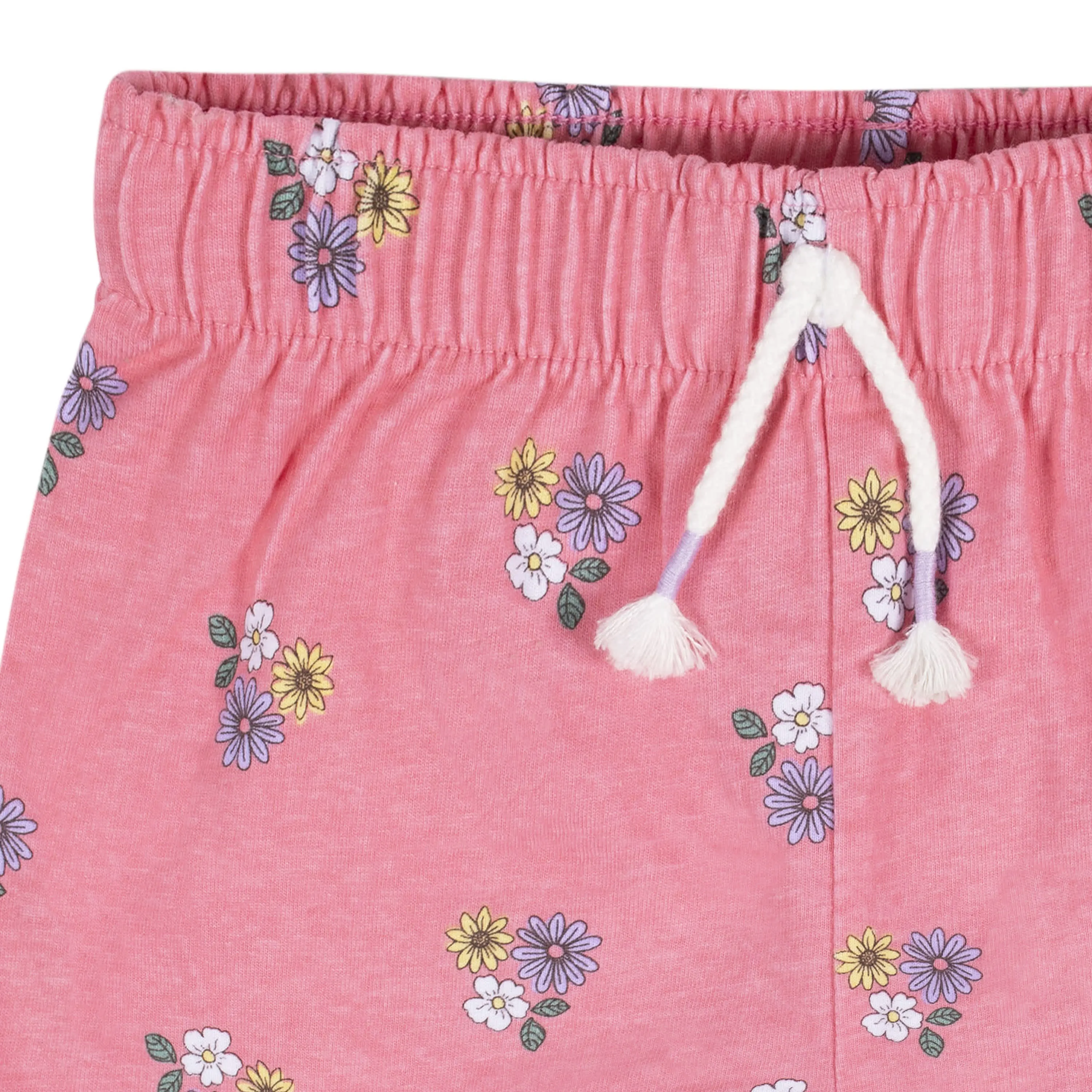 2-Pack Infant & Toddler Girls Pink Floral Pull-On Shorts