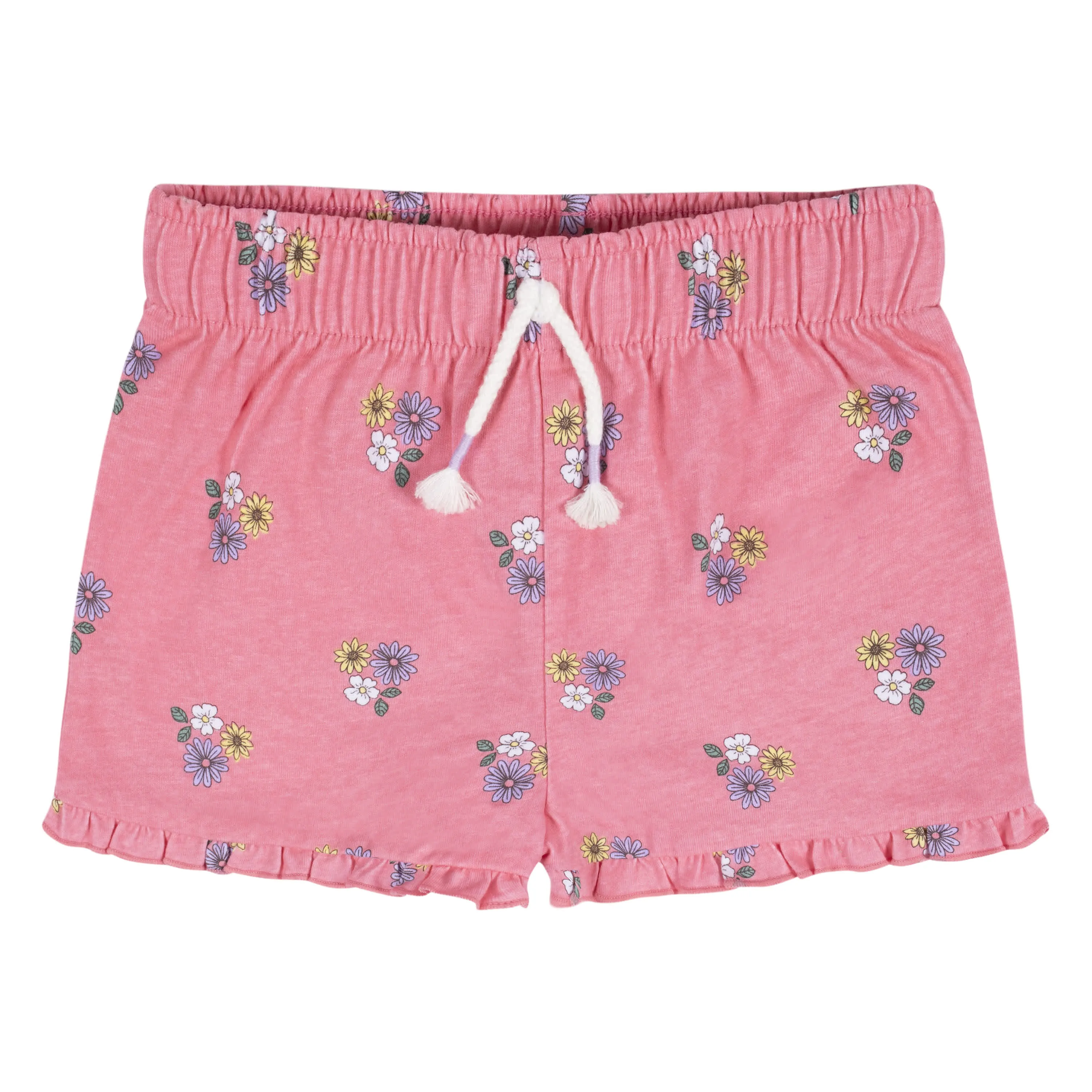 2-Pack Infant & Toddler Girls Pink Floral Pull-On Shorts