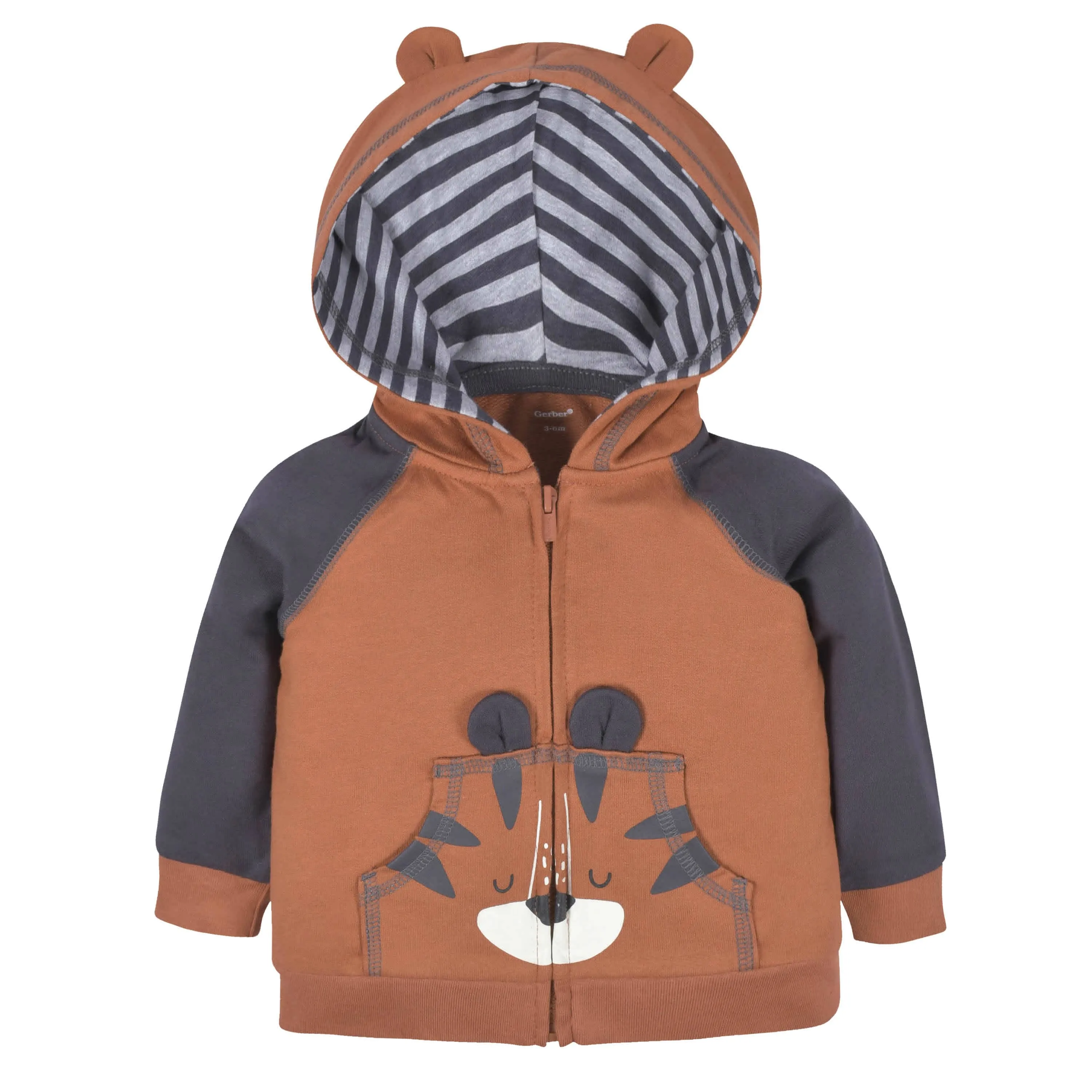 2-Piece Baby & Toddler Boys Tiger Terry Zip Hoodie & Joggers Set