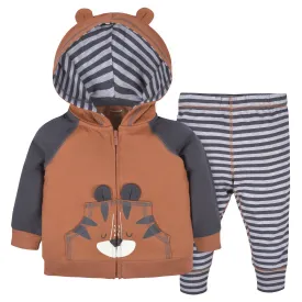 2-Piece Baby & Toddler Boys Tiger Terry Zip Hoodie & Joggers Set