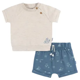 2-Piece Baby Boys Surf Life T-Shirt and Shorts Set