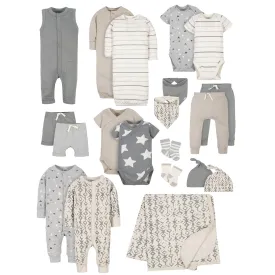 20-Piece Baby Boys Grey Gift Set