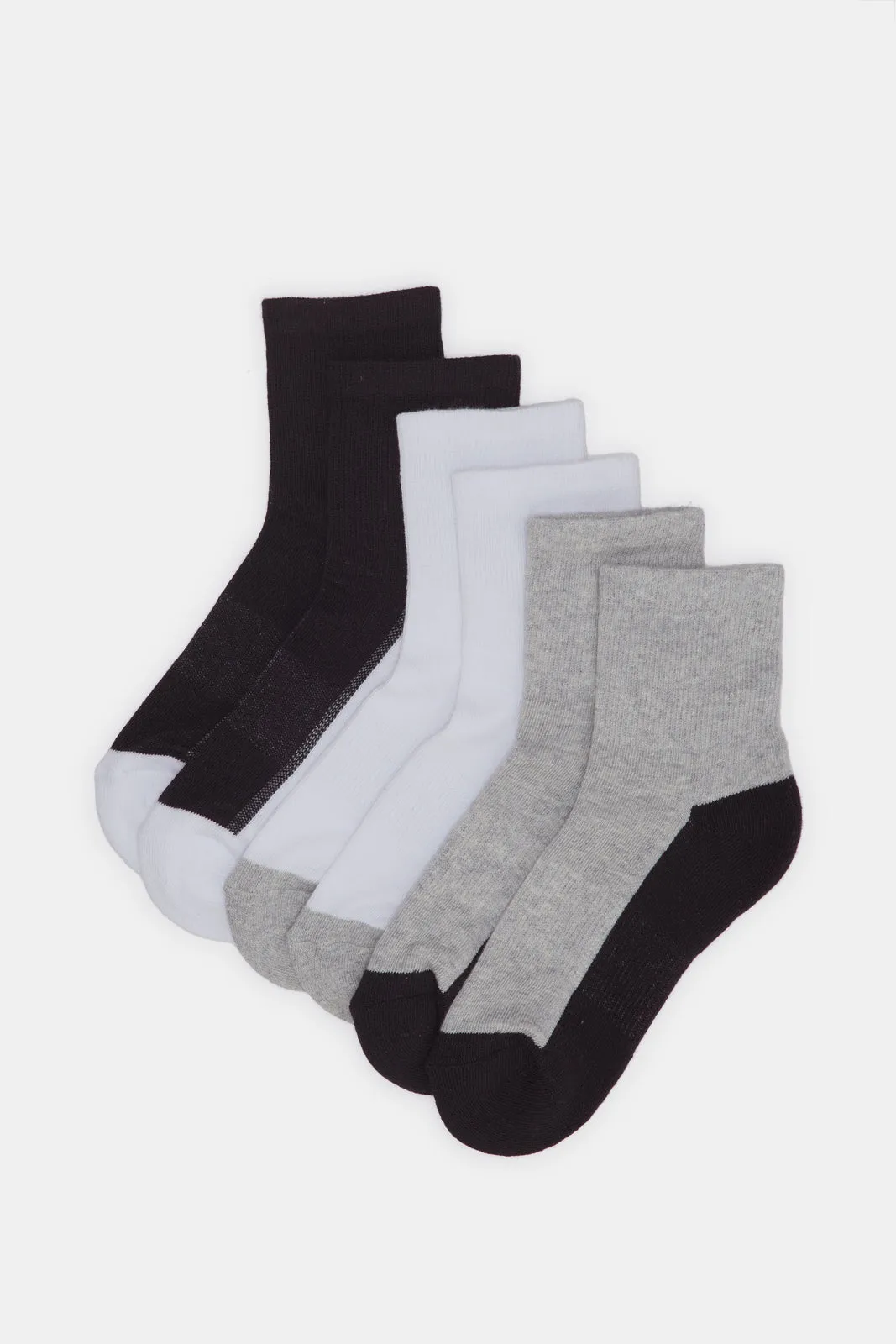 3 Pc Pk -  Assorted Designs And Colors Mid Length Socks