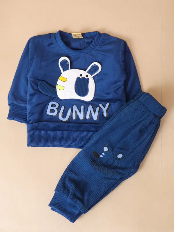 3Mth - 9Mth Bunny Navy Blue Baba Suit For Newborns AJ NBS136