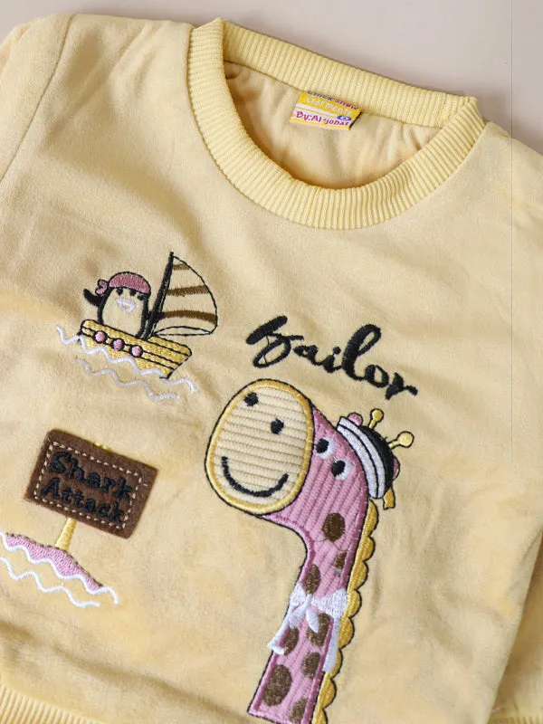 3Mth - 9Mth Sailor Yellow Baba Suit For Newborns AJ NBS137