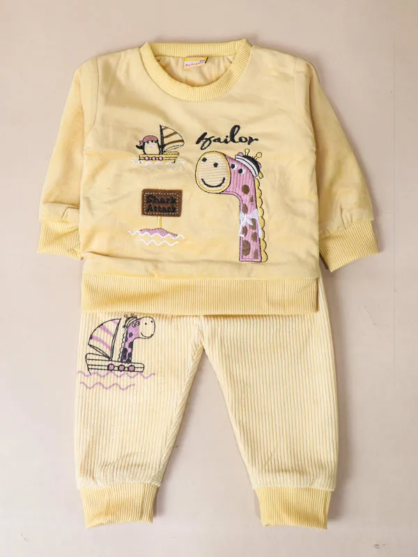 3Mth - 9Mth Sailor Yellow Baba Suit For Newborns AJ NBS137