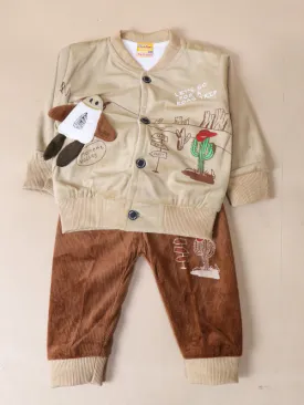 3Mth - 9Mth Trip Fawn Baba Suit For Newborns AJ NBS134