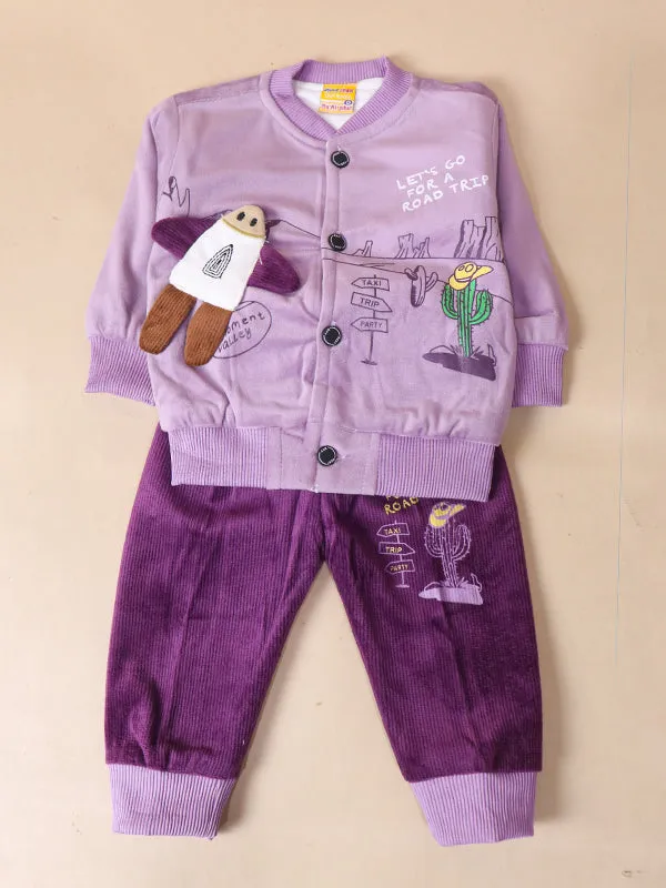 3Mth - 9Mth Trip Light Purple Baba Suit For Newborns AJ NBS134