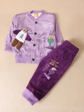 3Mth - 9Mth Trip Light Purple Baba Suit For Newborns AJ NBS134