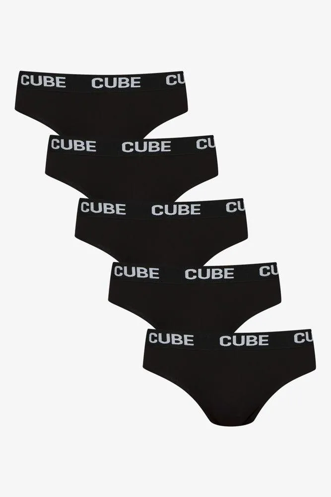 5 Pack Comfort Briefs Black