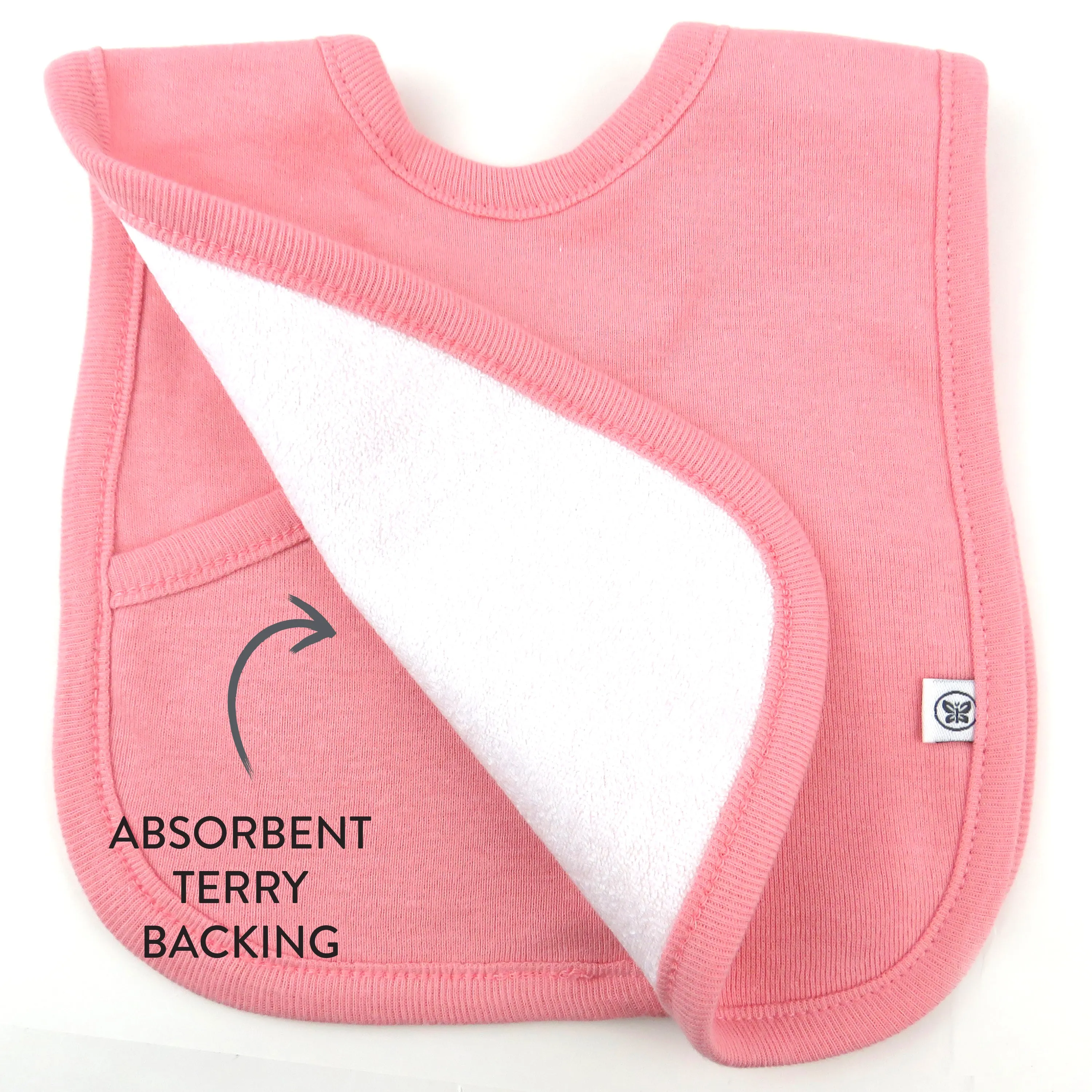 5-Pack Organic Cotton 4 in 1 Reversible Bibs