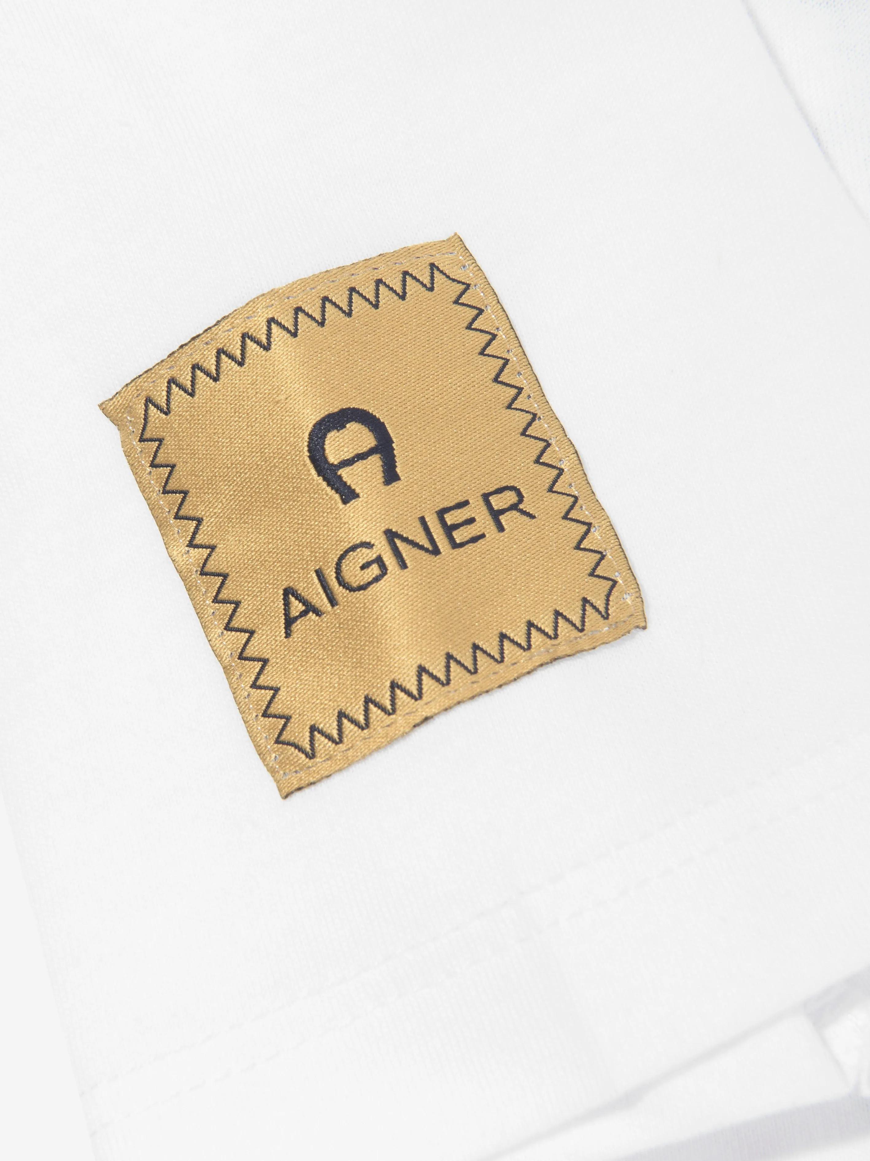 Aigner Boys Logo Print T-Shirt in White