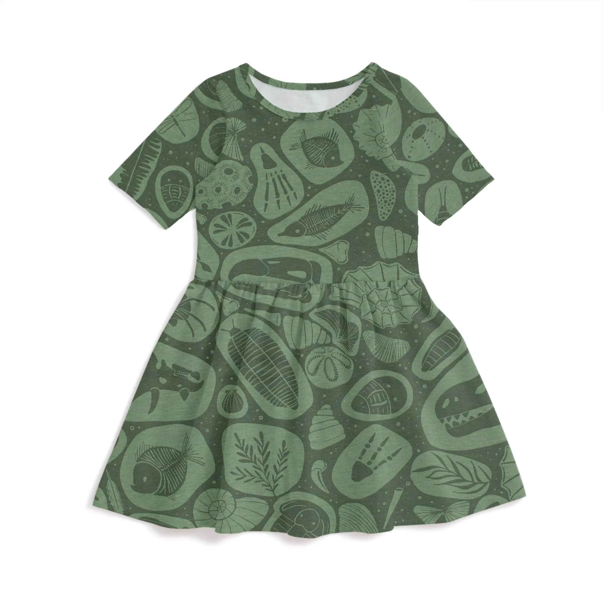 Alberta Dress - Fossils Green