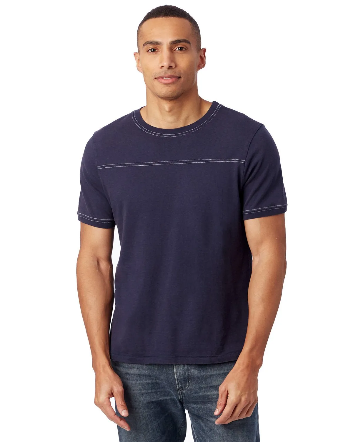 Alternative 1054CG Men's Heavy Wash Football T-Shirt