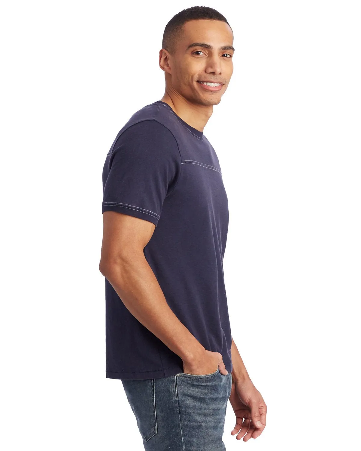 Alternative 1054CG Men's Heavy Wash Football T-Shirt