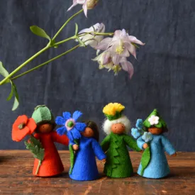 Ambrosius Handcrafted Wool Flower Fairies - Spring