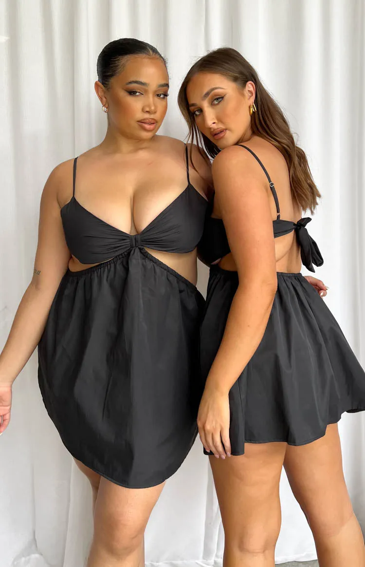 Amorgos Black Mini Dress