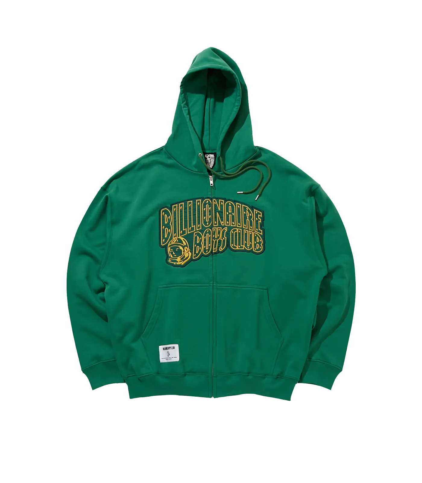 APPLIQUE ARCH LOGO ZIP THROUGH HOOD - GREEN