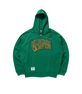 APPLIQUE ARCH LOGO ZIP THROUGH HOOD - GREEN