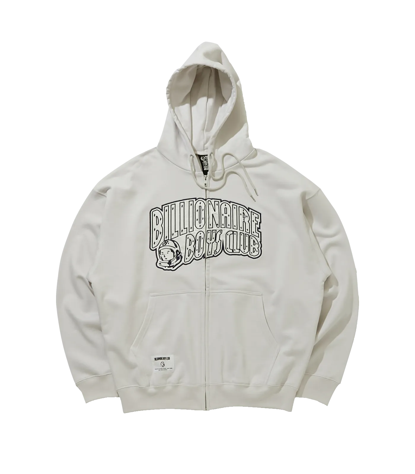 APPLIQUE ARCH LOGO ZIP THROUGH HOOD - GREY