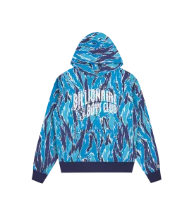 ARCH LOGO CAMO POPOVER HOOD - BLUE