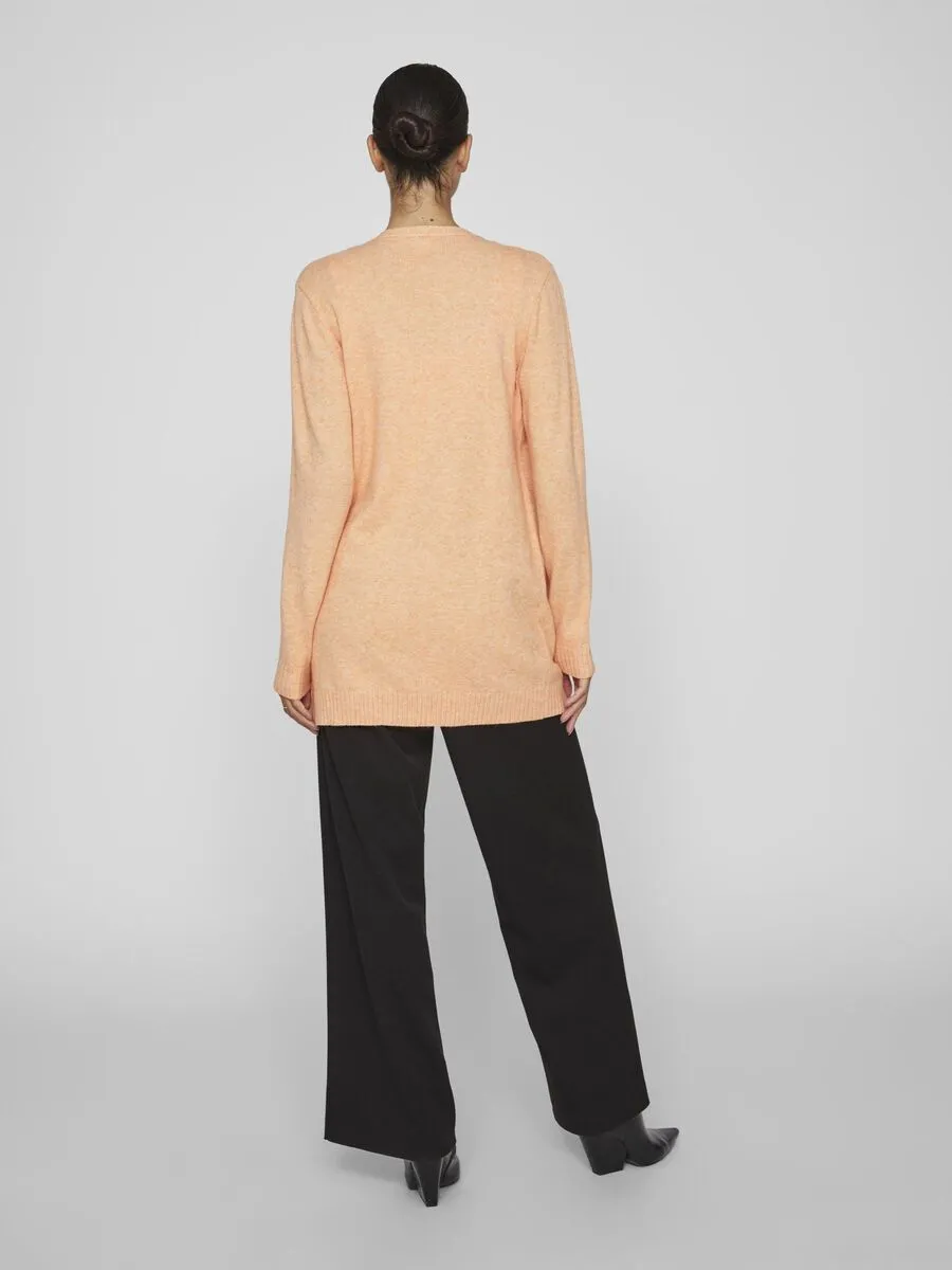 Ashley Open Knit Cardigan (Shell Coral/Light Melange)