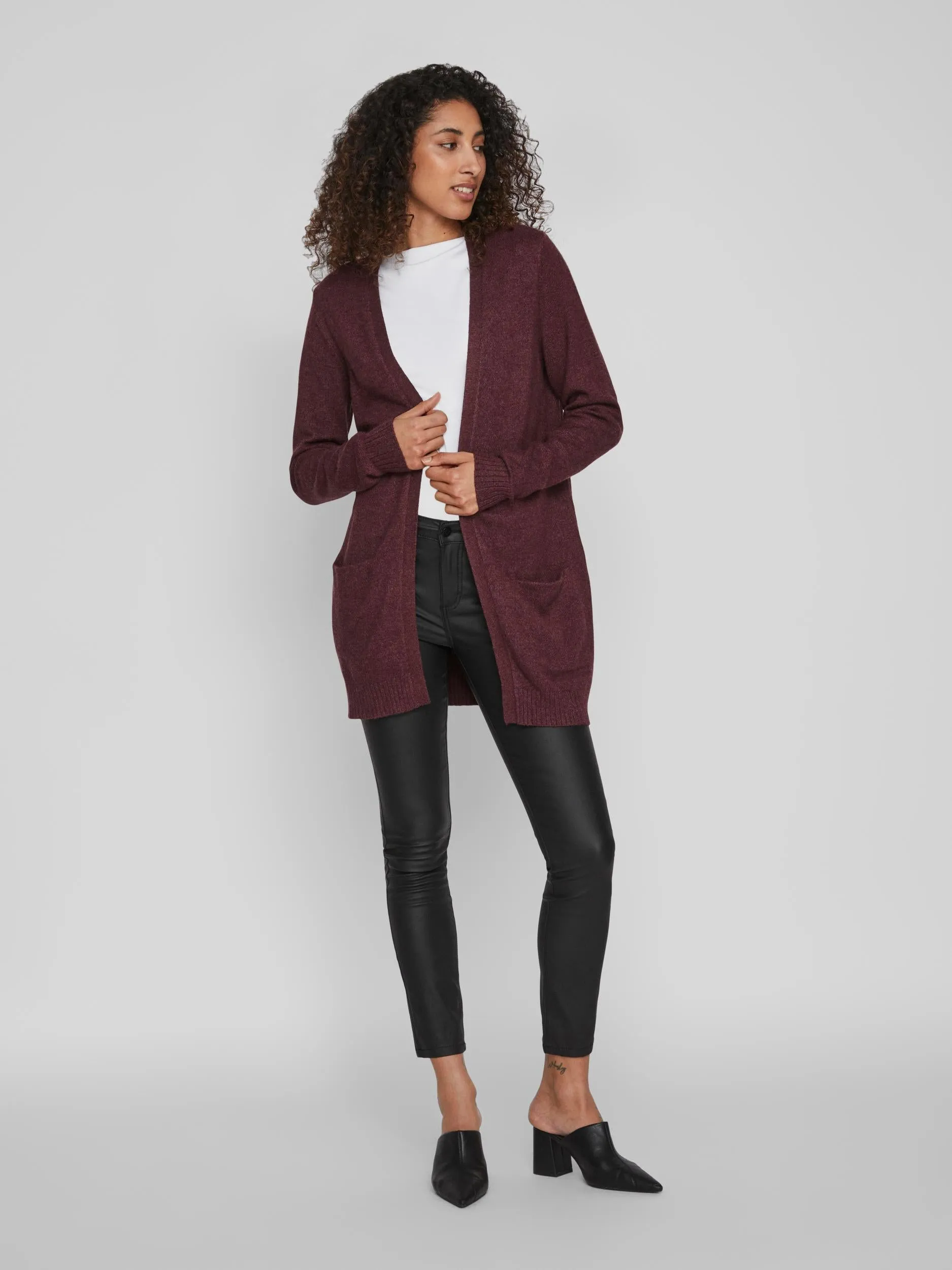 ASHLEY OPEN KNIT CARDIGAN (WINETASTING)