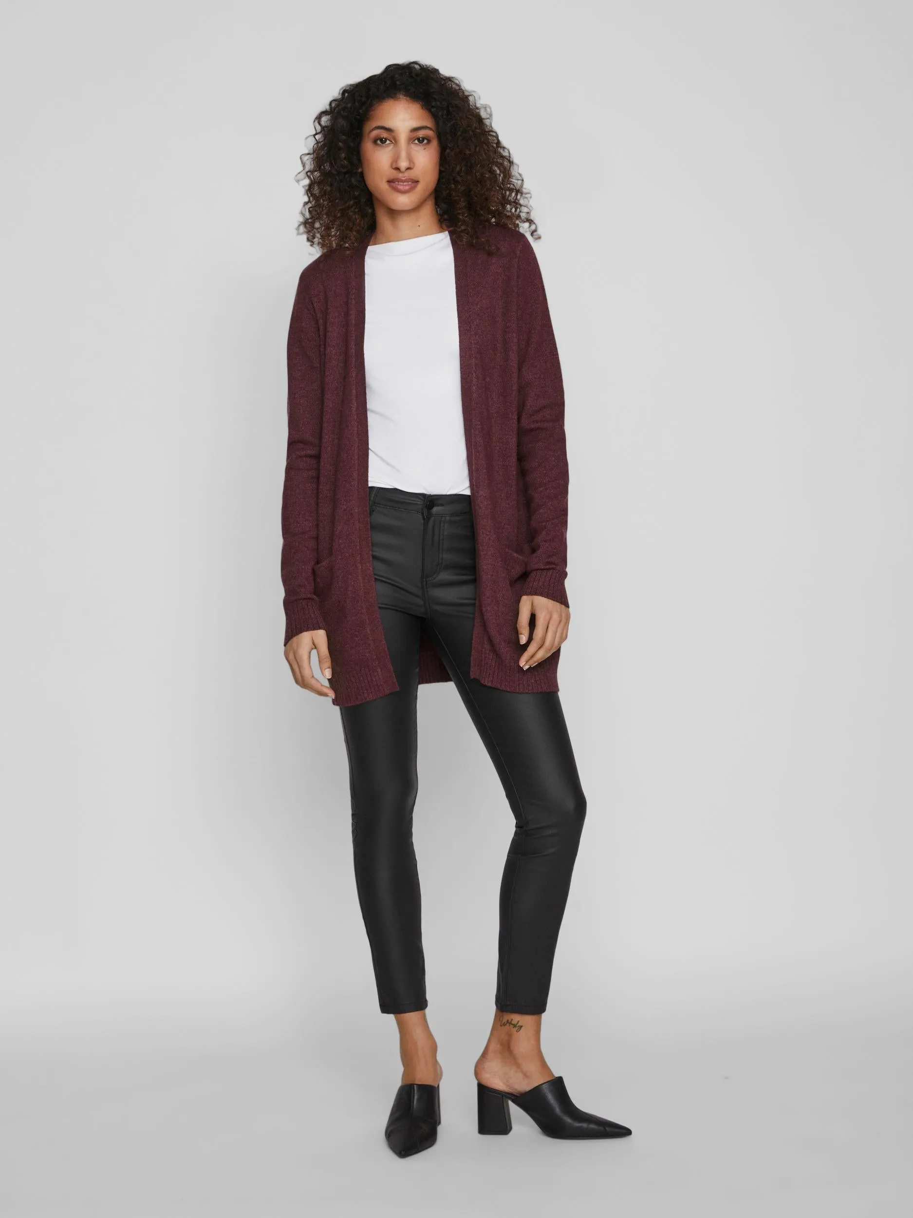 ASHLEY OPEN KNIT CARDIGAN (WINETASTING)