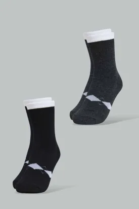 Assorted Crew Socks For Senior Boys (Pack OF 2)