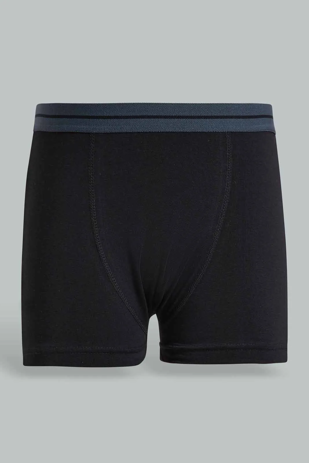 Assorted Plain Boxer Short Set For Senior Boys (Pack of 3)