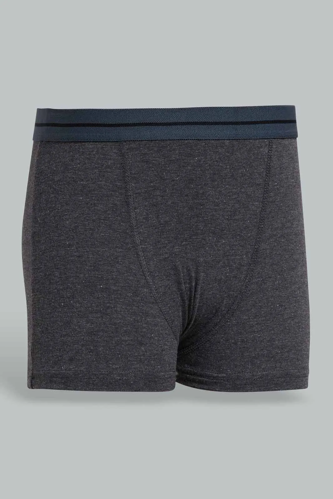 Assorted Plain Boxer Short Set For Senior Boys (Pack of 3)