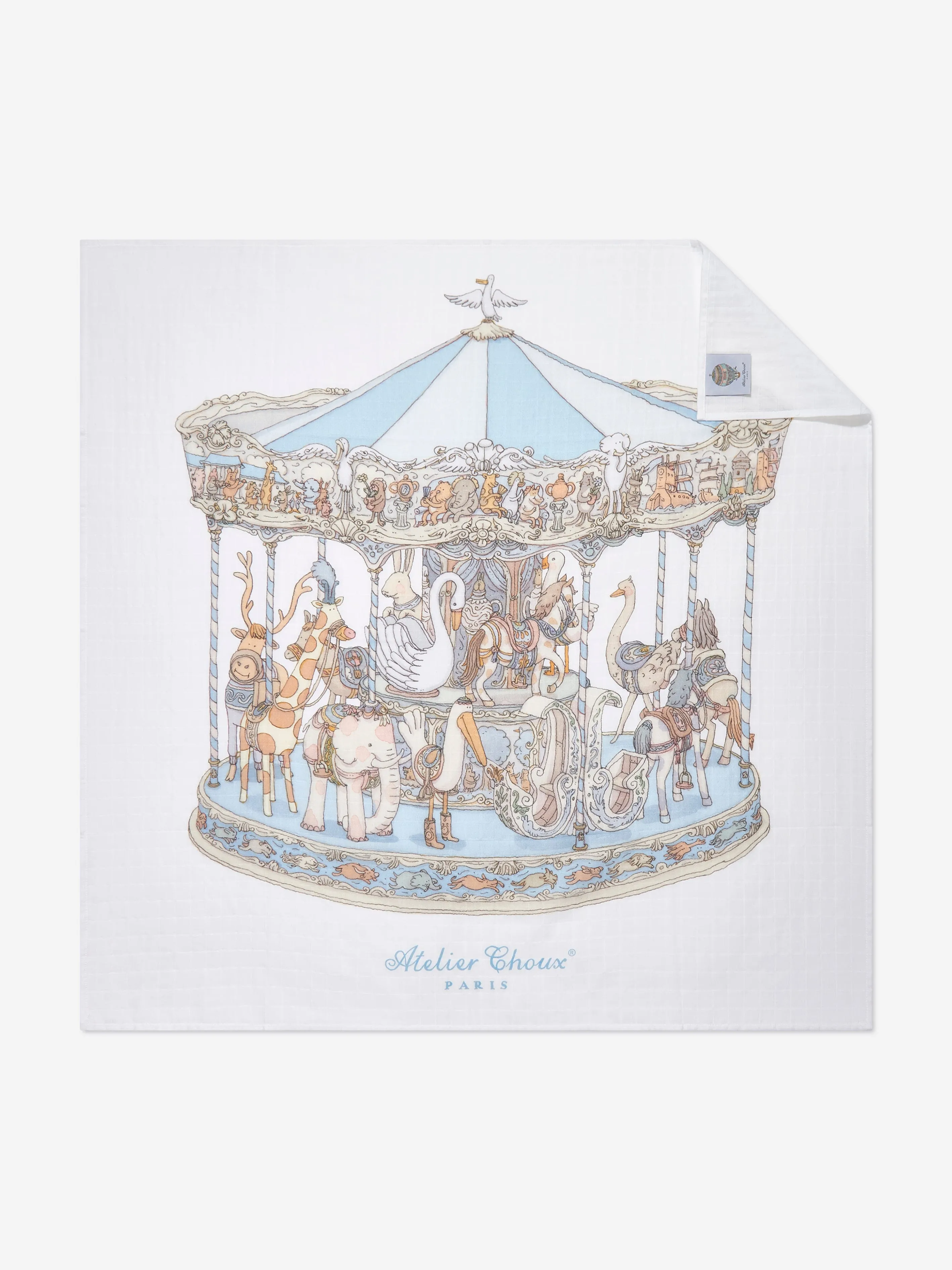 Atelier Choux Baby Boys Carousel Gift Set in Blue