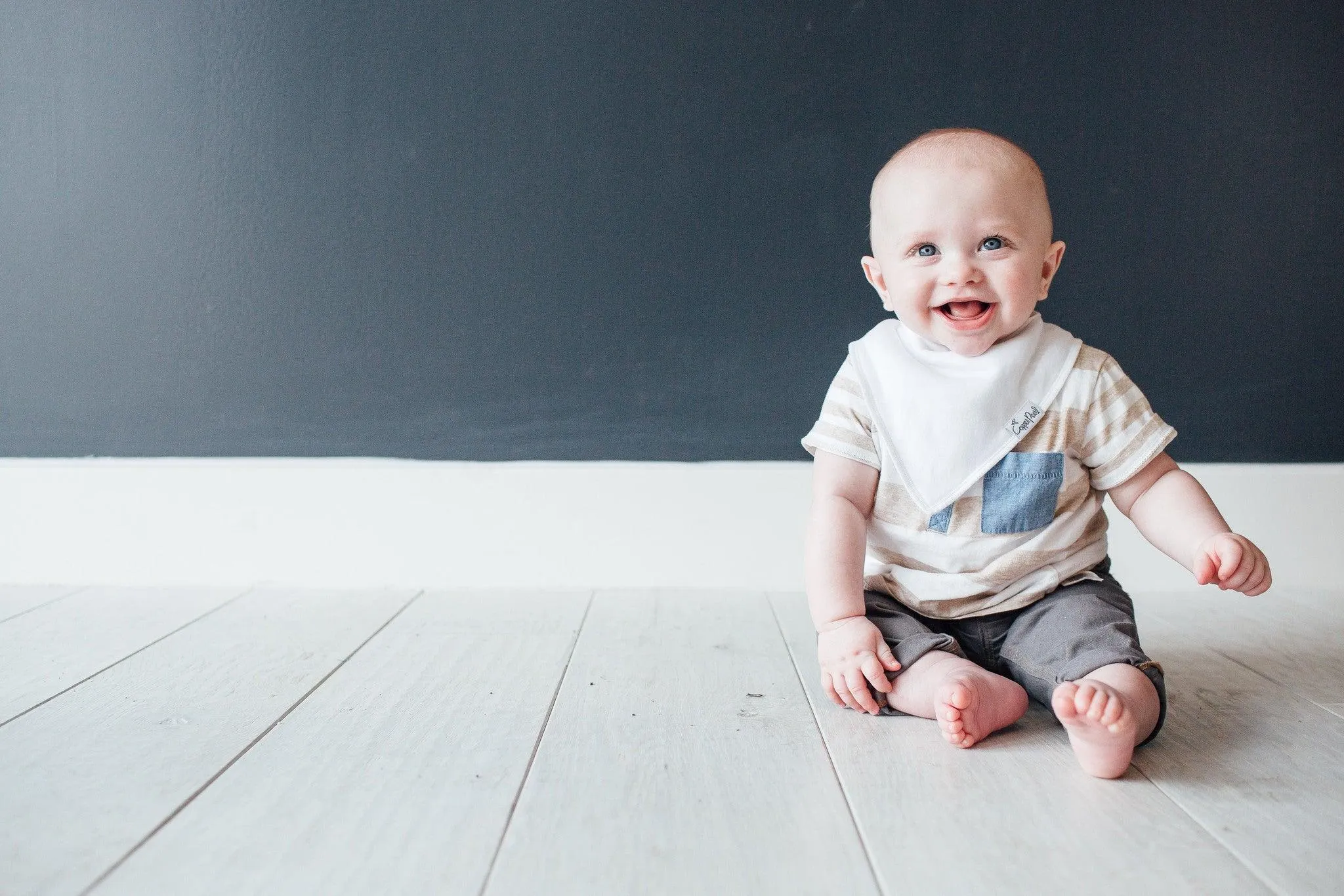 Baby Bandana Bibs - White Basics