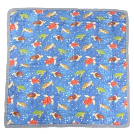 Baby Blanket Local Turtles Blue