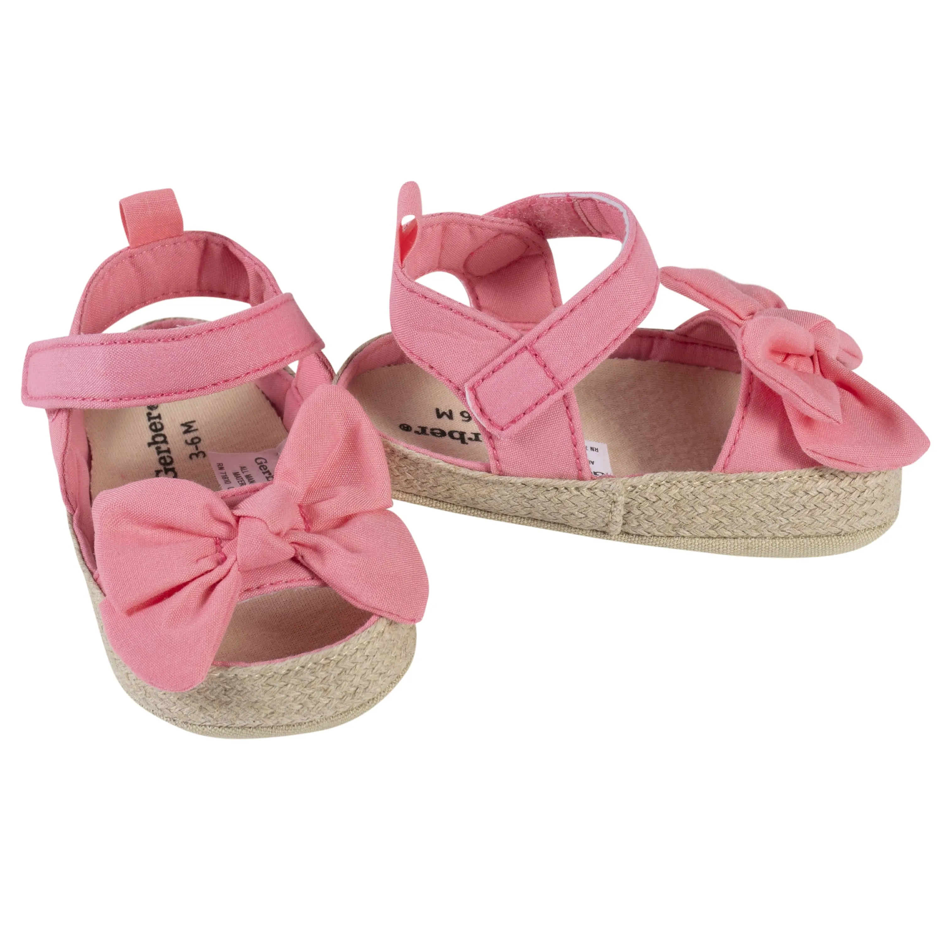 Baby Girls Coral Pink Espadrille Sandal