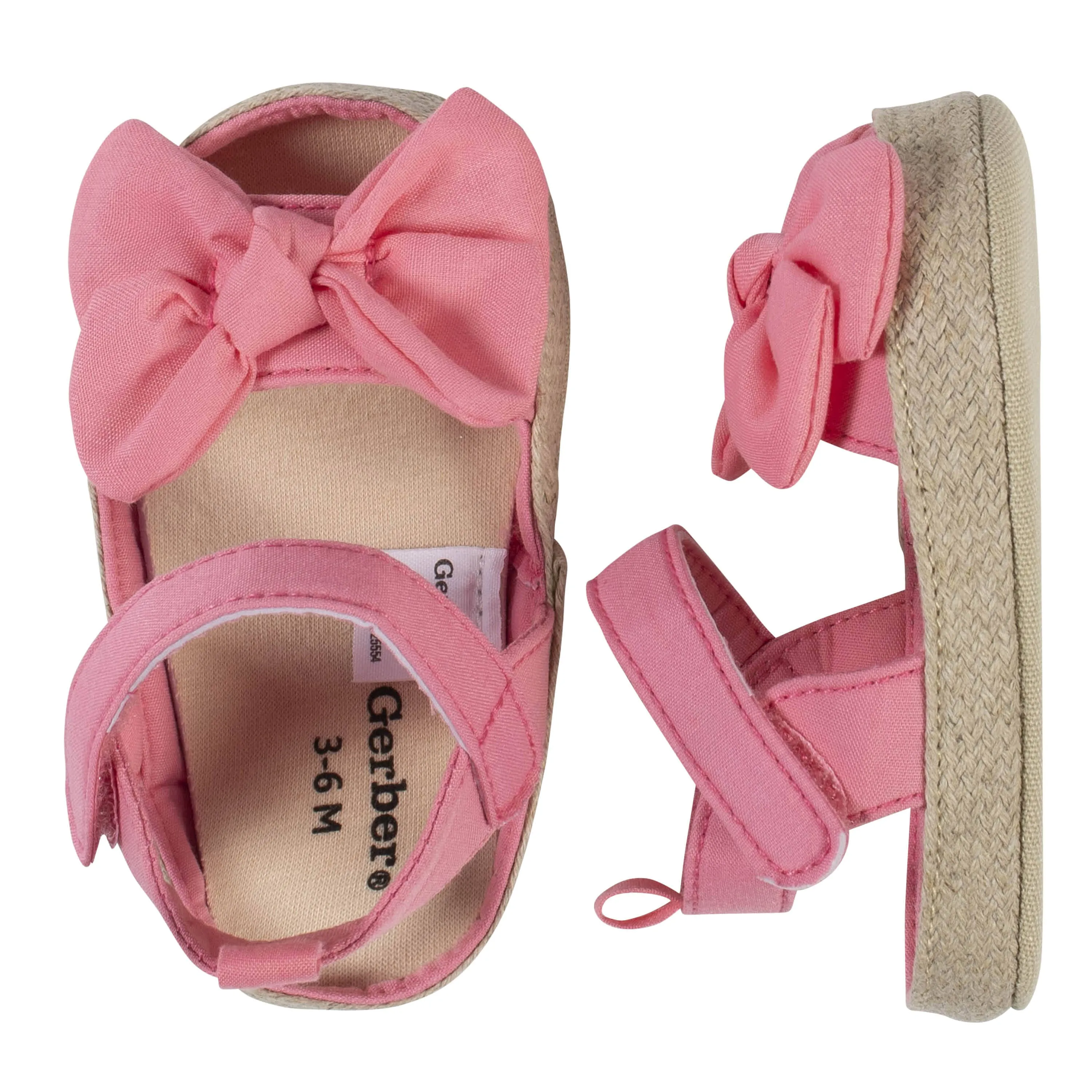 Baby Girls Coral Pink Espadrille Sandal