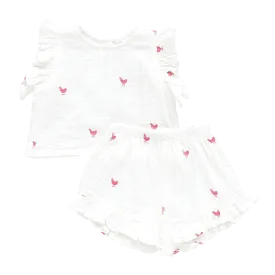 Baby Girls Roey 2-Piece Set - Pink Chickens