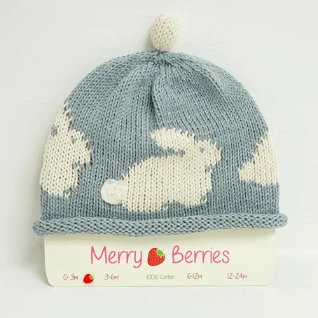 Baby Hat - grey rabbit