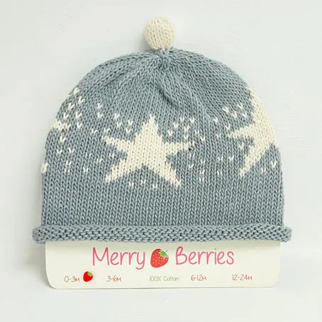 Baby Hat - grey star