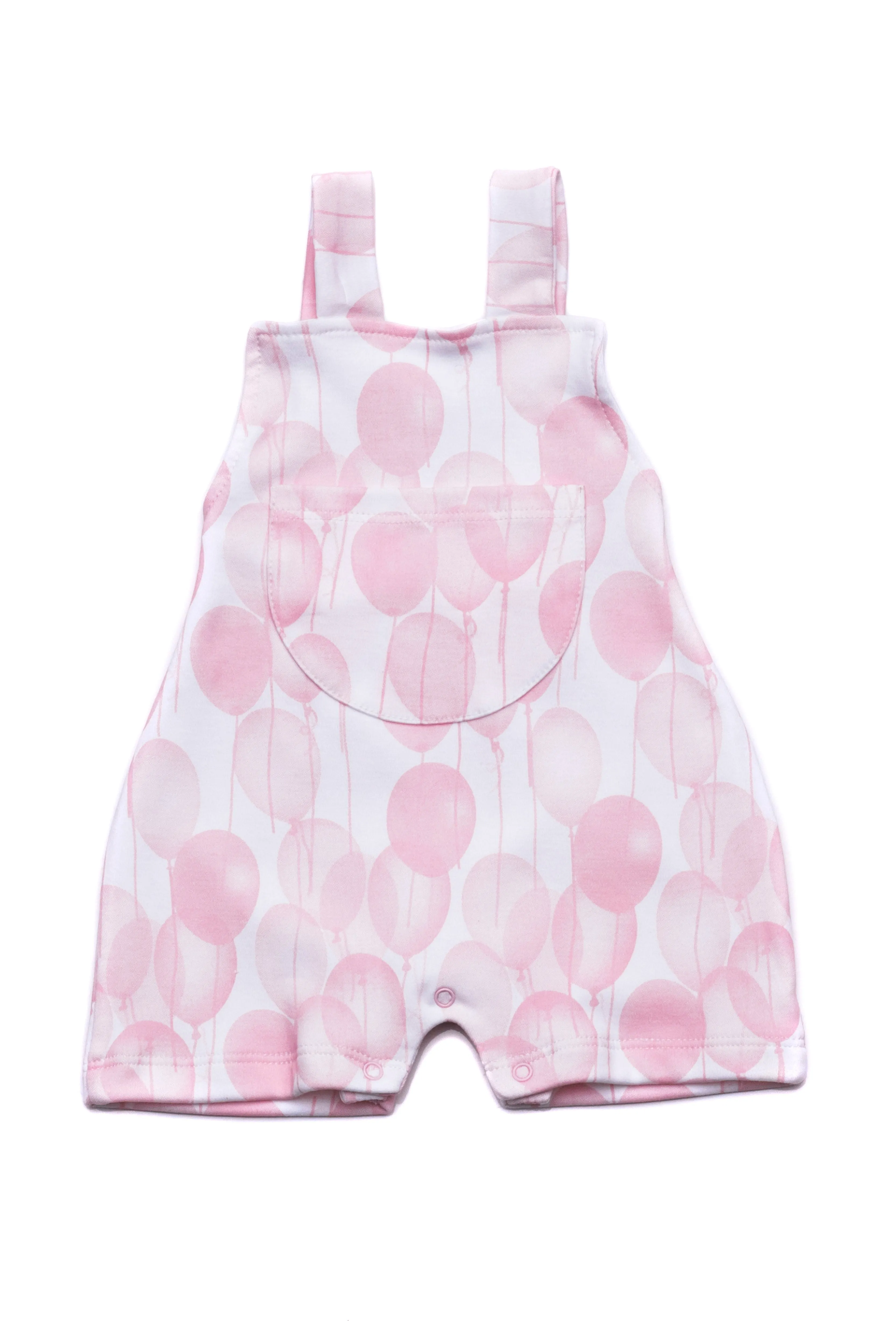 Baby Rompers Ballons Pink Pima Cotton