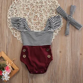 Baby Striped Romper Set u2