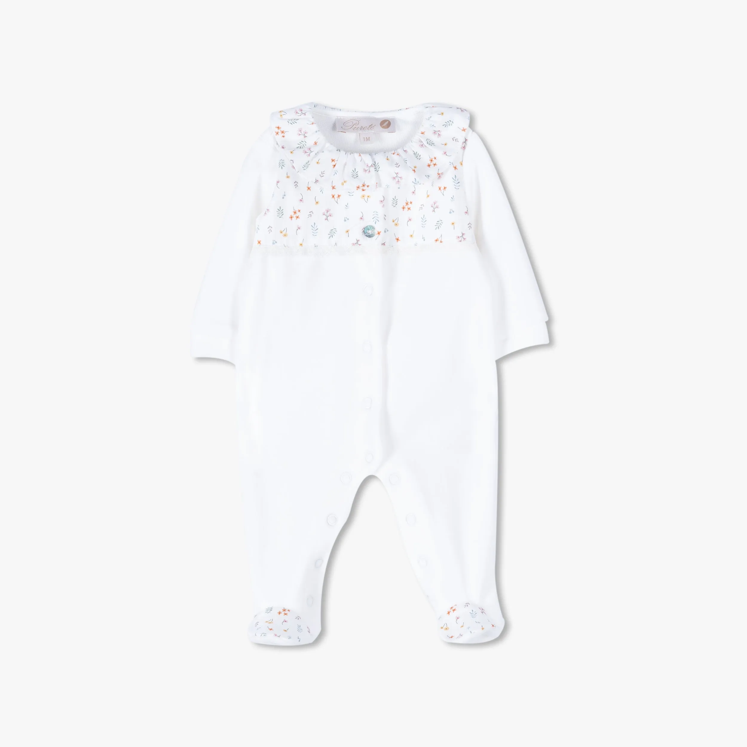 Babygrow - Garden Floral Velour