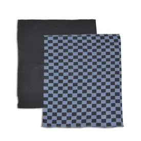 Bamboo Burpcloth 2 Pack (Check It Out Print/Asphalt)