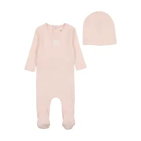 Bee & Dee Blossom Pink Pointelle Carriage Footie   Beanie