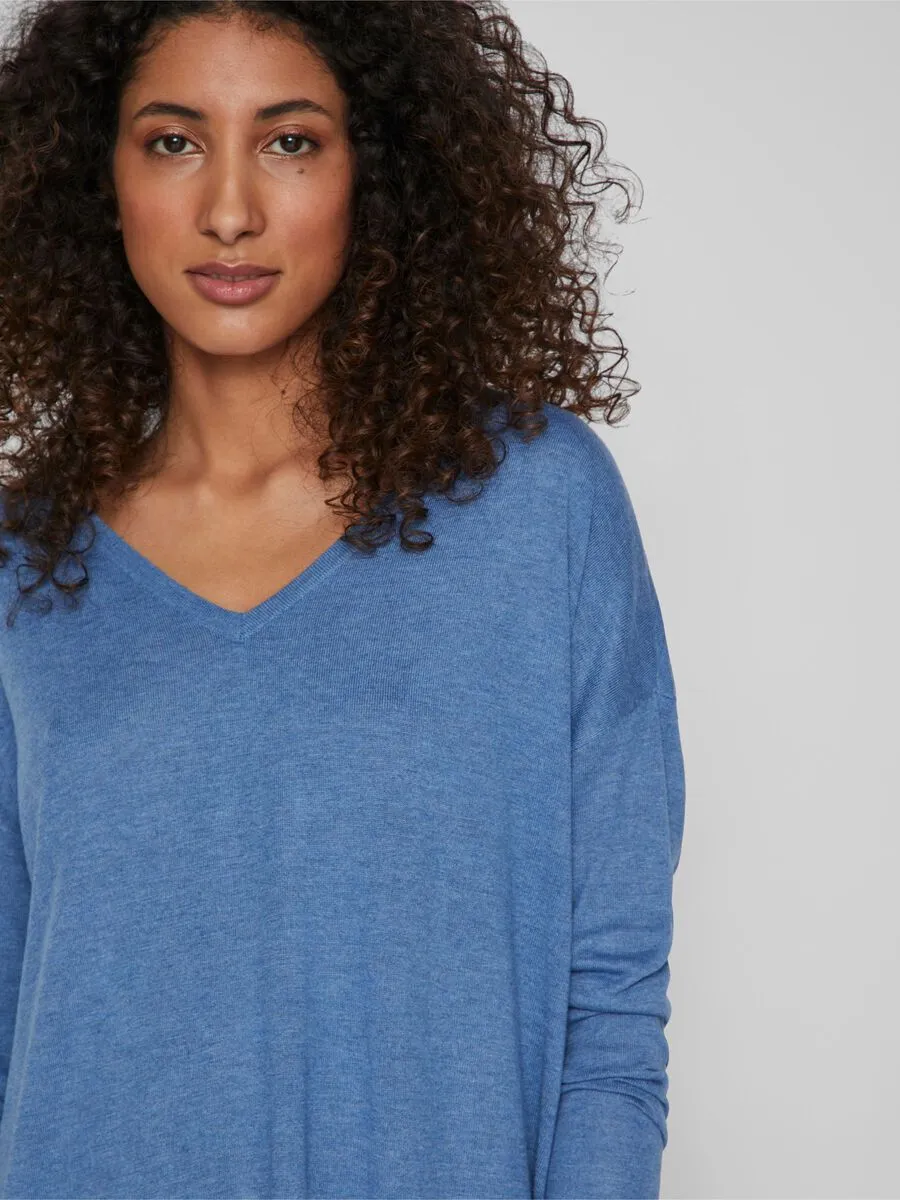 Bella V-Neck Top (Federal Blue)